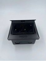 Розетка встраиваемая полуавтоматическая 2-м DB-02-20 IP55 145x145x65 черный картинка